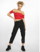 Urban Classics Tops sans manche Cold Shoulder Smoke Cropped rouge